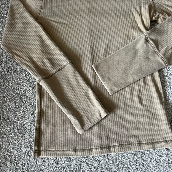 FP movement top womens large brown ribbed mock neck Rickie capsule basic boho - Picture 2 of 11